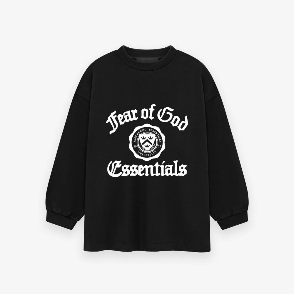 ESSENTIALS Long-sleeved T-shirt with Sanskrit emblem